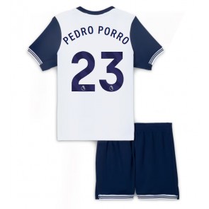 Tottenham Hotspur Pedro Porro #23 Dětské Domácí dres komplet 2024-25 Krátký Rukáv (+ trenýrky)